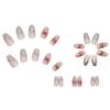 24 Stück tragbare Nagelaufkleber, Ballettnagel, Eis, transparent, glänzend, Wolkennagelstück, künstliche Nägel, abnehmbarer fertiger Nagel