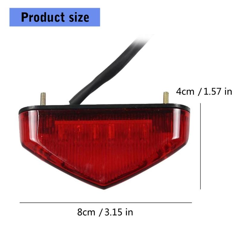Weatherproof Motorcycle LED Braking Lamp Rear Light Quick Release Installation High Luminosity Design for Various Bikes