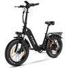 TTGO F6 Electric Bike 250W Motor 36V25Ah Battery 20*4 Inch Fat Tires Torque Sensor Max Speed 25km/h Max Range 90-130km