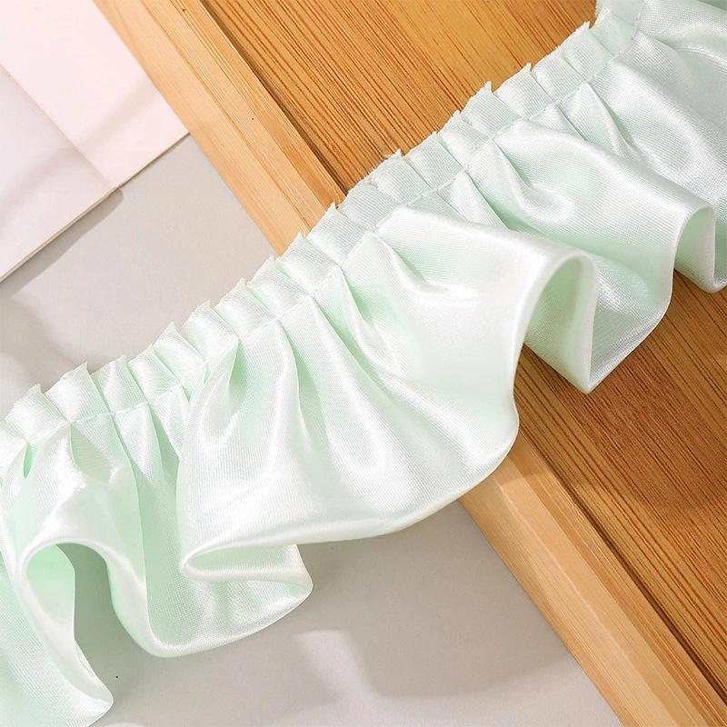 30meter Double Satin Wavy Ribbon leaf 55MM Chroma Colorful Skirt Lace Bows DIY Handmade Hair Accessories Gown Material
