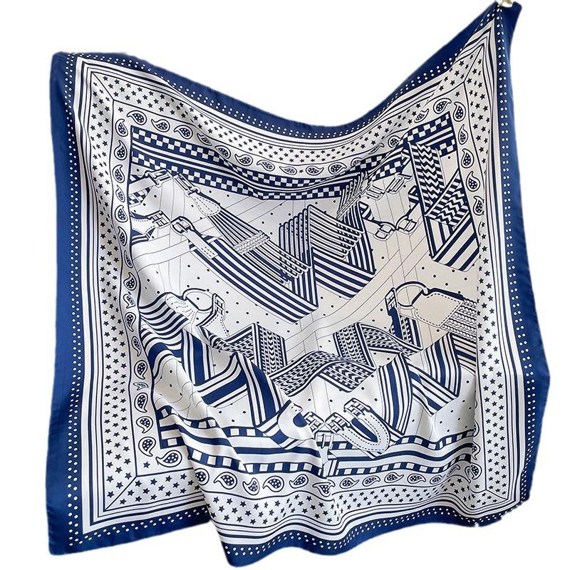 Spring and Autumn Europe and America Scarf Large Square Scarf Fashionable Decorative Scarf Outer Shawl Scarf Scarf Women