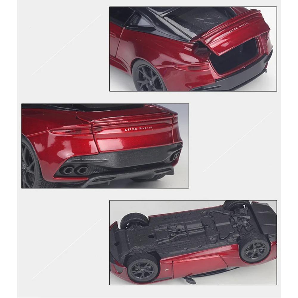 WELLY 1/24 Aston Martin DBS Superlaggera High Quality Alloy Sport Car Model Diecast Metal Track Racing Vehicle Children Toy Gift