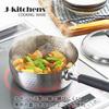 Stainless Steel Saucepan with Hammered with Made in with Original Tag J-kitchens Texture, 20cm, Lid, Rust-Resistant, Gas/Induction Compatible, Japan,