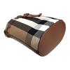 Burberry Cotton Linen Blend With Cow Leather Crossbody Bags Women's Brown 80840451