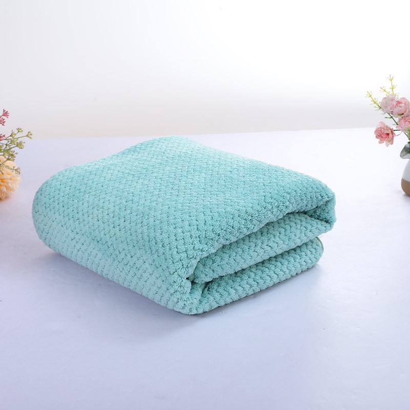 Coral Fleece Quick-drying Gift Beauty Salon Beach Towel Couple Pineapple Grid Towel Bath Towel
