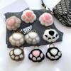 Kawaii Cute Doll Cat Paw Keychain Fluffy Soft Plush Toy Faux Fur Keychain Stuffed Animal Paw Couple Keychain Valentine's Day