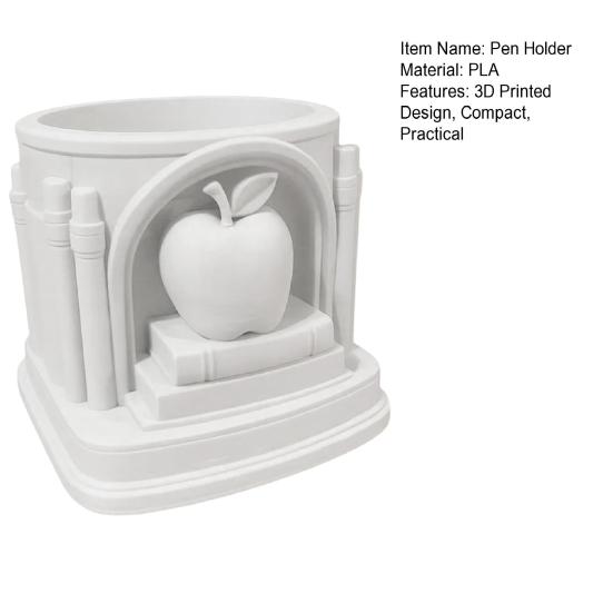 3D Printed Apples Pen Holder Roman Arch Design PLA Desk Organizer