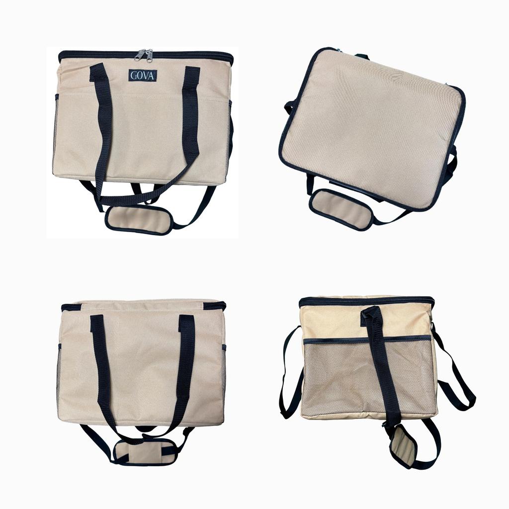 GOVA Soft Cooler Large Ideal for Sports Cherry Blossom Club and Shopping Box, Foldable, Lightweight, Compact, 3-Way Design, Insulated, Capacity,