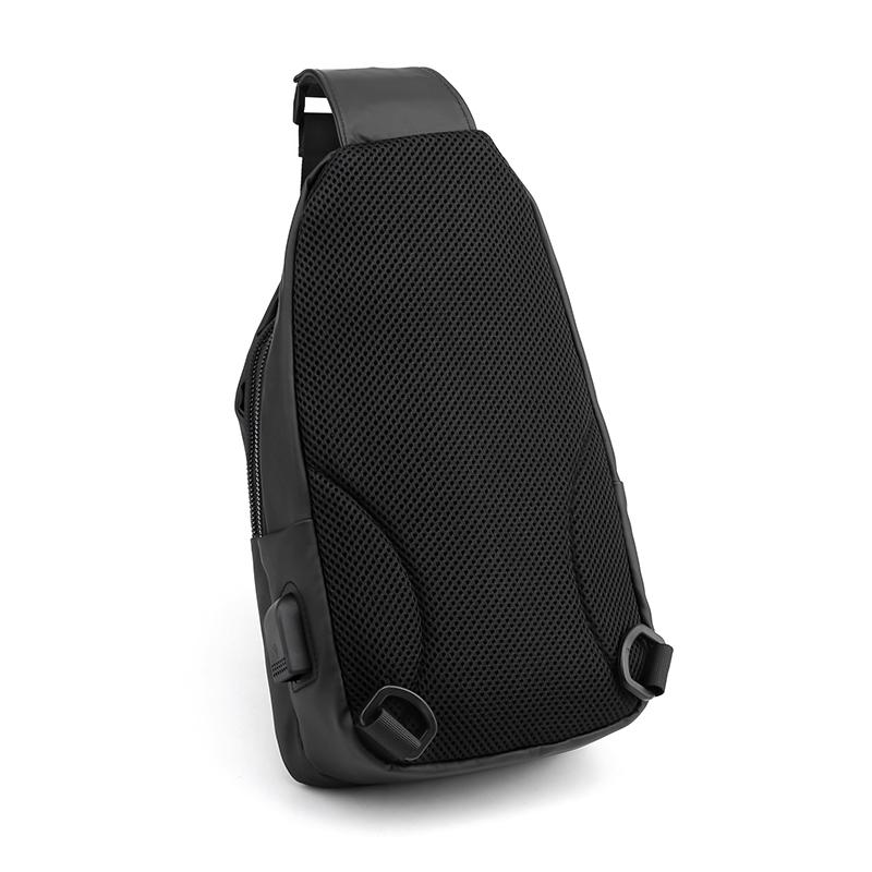 Men's Sling Bag Multi-Functional Chest Bag with Headphone Jack Modern Crossbody Bag for Phone & Essentials