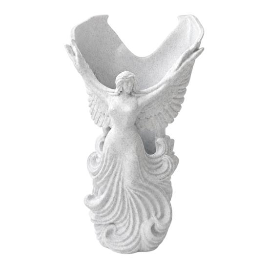 Desk Organizer for Office 3D Printed Angel Wings Vase & Pen Holder, Sculpture Unique Home Accessories Desktop Decor, Multi?Functional Dry