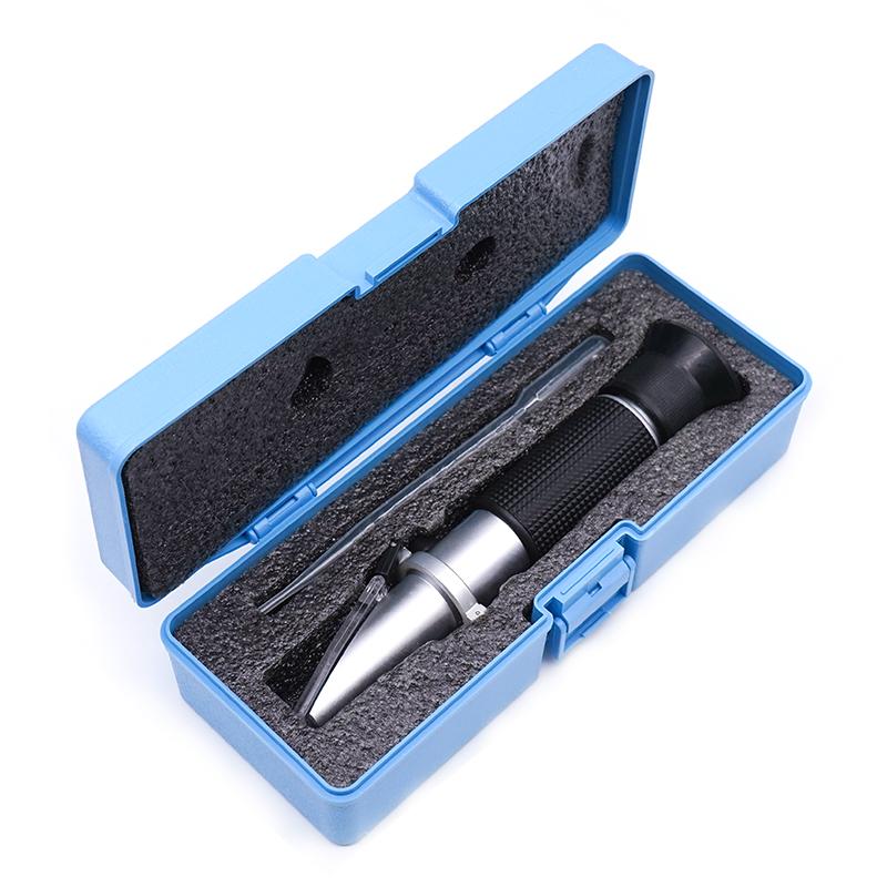 

Handheld and portable Held 10-30% Water Honey Refractometer With Calibration ATC Refractometer Honey Moisture Meter With Case