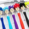 6 Stück 1,0 mm Moppkopf Stift Einziehbarer Kugelschreiber mit Plüschhaar Glatt Schreibender Stift Schul- Bürobedarf für Lehrer