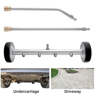 Surface Cleaner 39x10cm Silver Pressure Washer Car Undercarriage Cleaner Attachments Under Car Wash Water Broom Silver Power Washer
