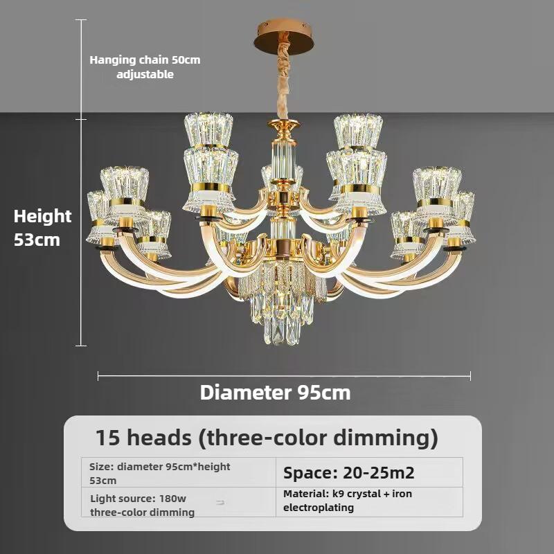 Crystal Chandelier Living Room Light Modern Simple Atmosphere Bedroom Dining Room Light Living Room Chandelier