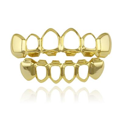 Grillz Dentaires Hip Hop Doré Argenté Tendance Haut Bas Bouche Cache-Dents Métalliques Bijoux Dentaires Hommes Femmes
