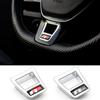 Hijk1 1Pcs ABS Car Steering Wheel Trim Stickers R Logo Accessories For VW Tiguan Arteon Taigo Caddy Sharan Beetle CC Amarok Transporte