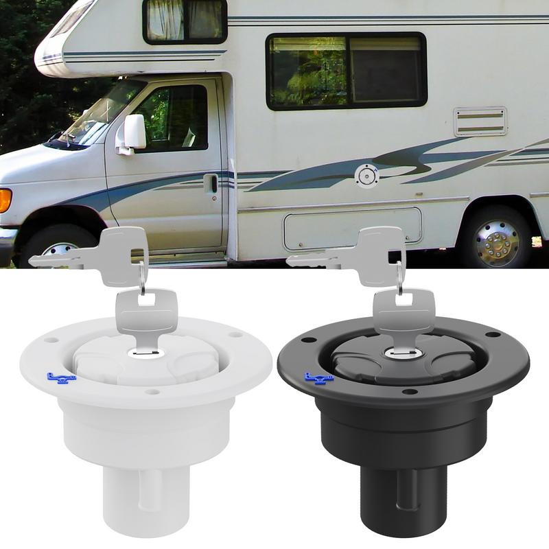 RV Water Inlet Replacement Lockable City Water Connection With Keys For RV Dustproof Leakproof Trailer Replacement Fill Hatch