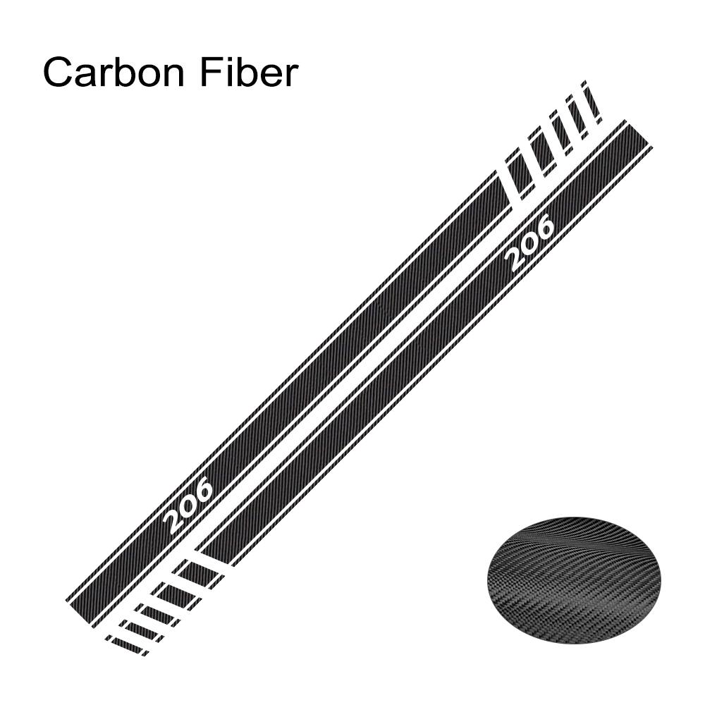 

Car Side Line Stickers Tuning Accessories Vinyl Film Decals for Peugeot 206 DIY Auto Sports Decal Graphics Wrap Accessories Carbon Fiber