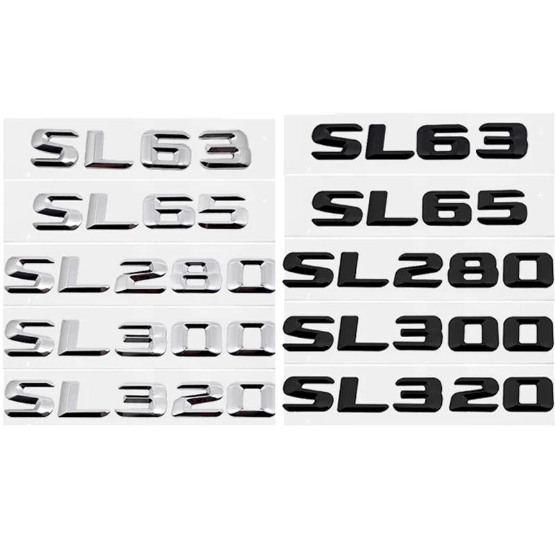 3D ABS Car Rear Trunk Badge Emblem Decals Sticker Decoration accessories for Mercedes Benz SL63 SL65 SL280 SL300 SL320 HG9