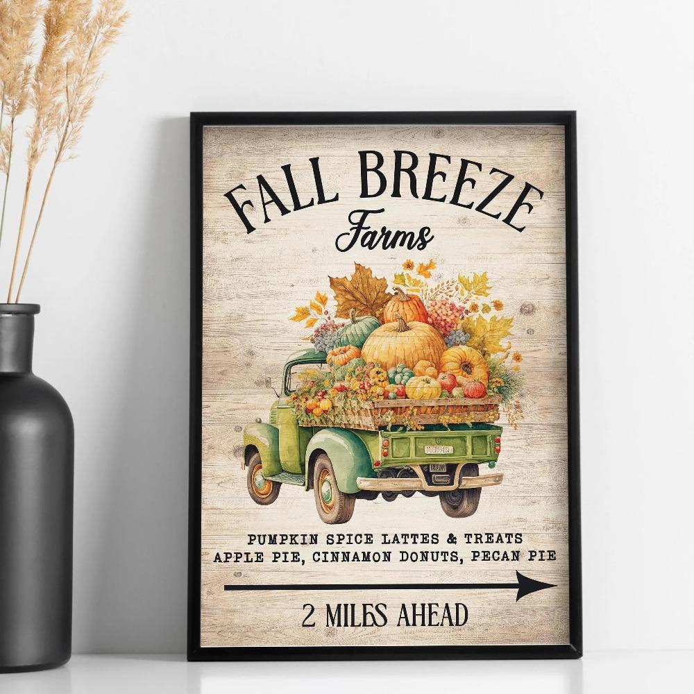 1pc Pumpkin Spice poster, Autumn poster, autumn decoration, Pumpkin, Autumn, Farm Fresh Pumpkins, autumn decoration poster,