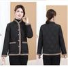 Women's Winter Cotton Jacket: Fleece-Padded, Jacquard Fabric, Age-Reducing, Warm, Chinese-Style, Enhanced Thickness.