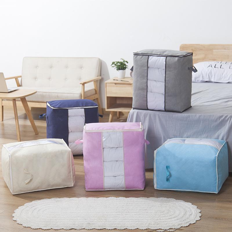 Moistureproof Dustproof Quilt Storage Bag for Blankets and Clothes, Moving and Packing Organizer