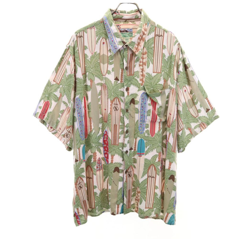 Reyn Spooner 90s Old Diamond Head Tag Overall Handle Short Sleeve Aloha Shirt Men's Used