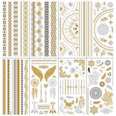 Bronzing Tattoo Aufkleber Wassertransfer Mt Metall Wasserdicht Tattoo Aufkleber Party Party Amazon Wind Tattoo
