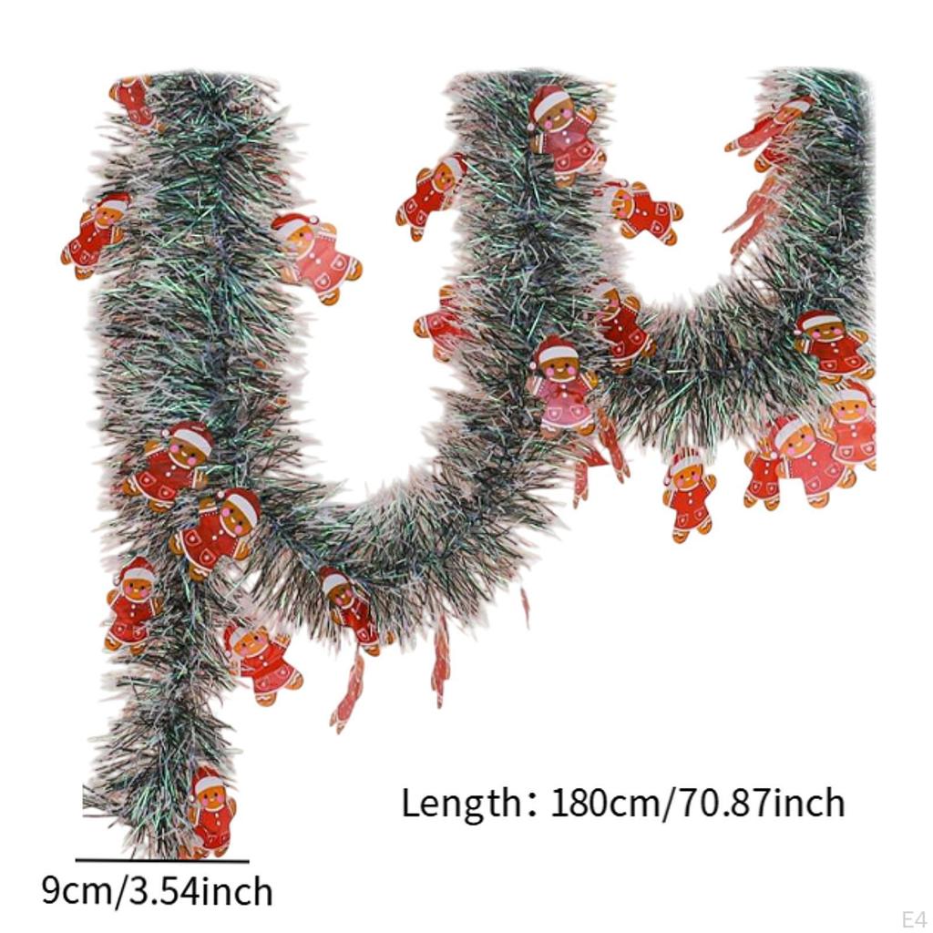 5,9 stopy trblietavá girlanda na sviatočnú výzdobu a zábradlie