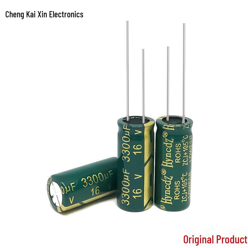 Original Authentic 16V 3300uF High-Frequency Aluminum Electrolytic Capacitor, 10x25mm, Large Stock Available