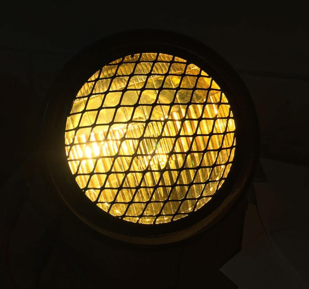 TASWK Universal Motorcycle Glass Lens Headlight, 12V, 6.5 Inch, 18 Cm (Yellow)