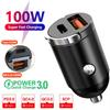 Mini 200W PD QC Pull Ring Fast Charging Car Charger USB C Car Phone Charger Adapter For iPhone 13 12 Xiaomi Samsung Huawei Power