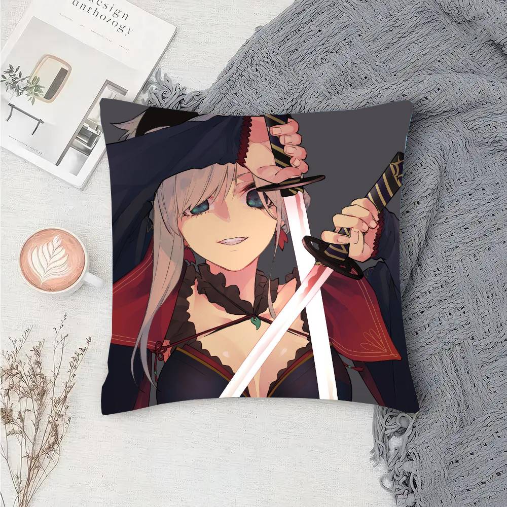 Miyamoto Musashi Anime Fate Pillow Case Fashion Square Pillowcase Bedroom Sofa Room Ins Decoration Leisure