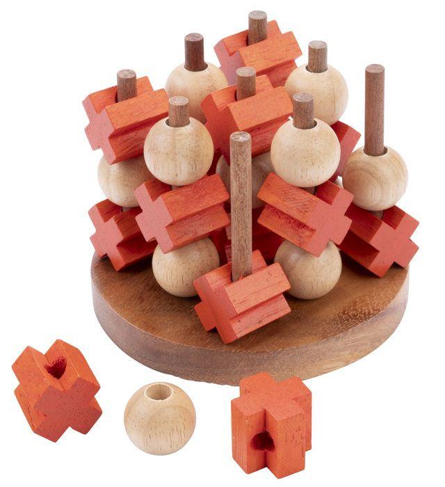Tic Tac Toe - 3 D - Jeu du Morpion en Bois - XO game -Logique Ambiance - Jeu en bois Ecologique- 2 joueurs - 350410 - Taille M