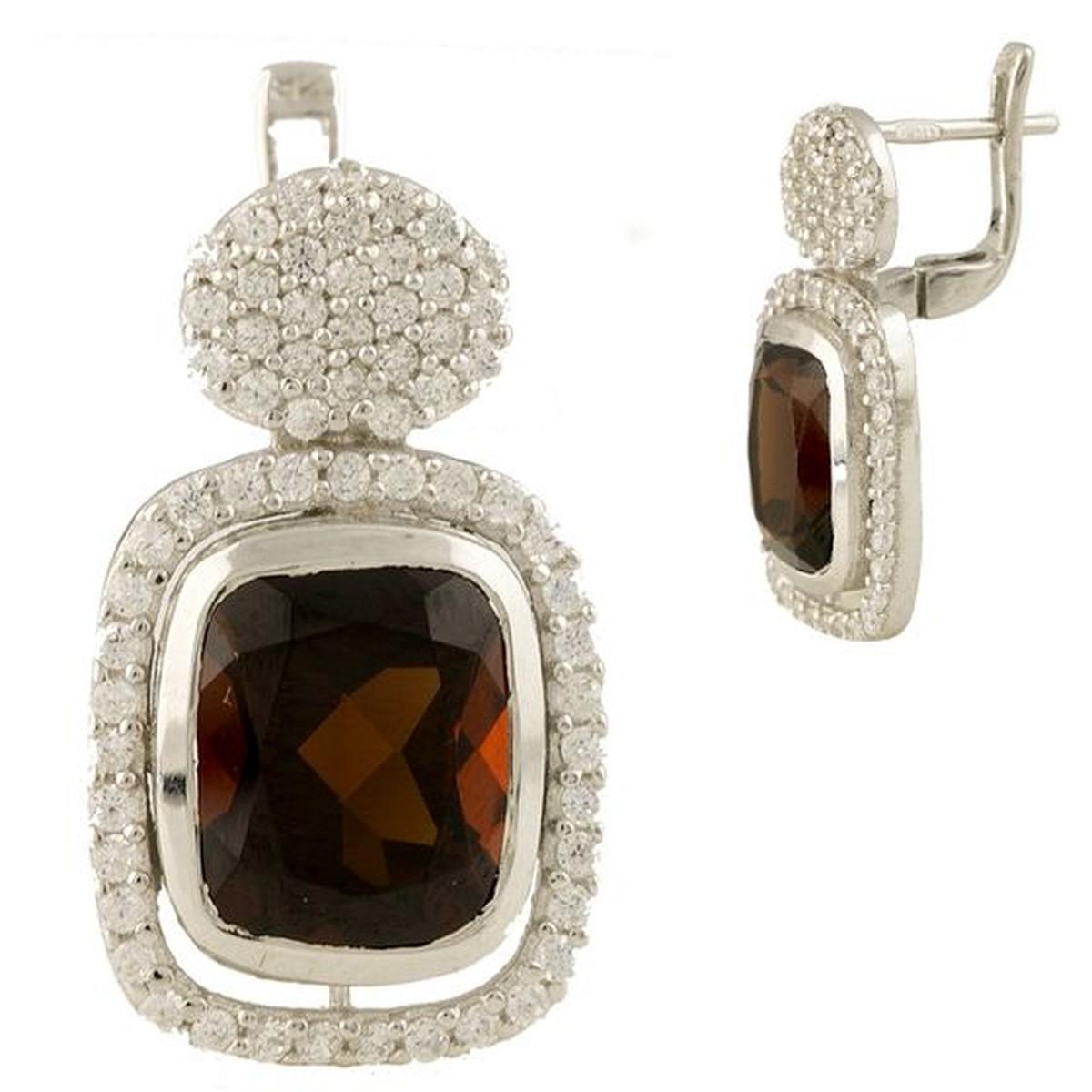 

Срібна каблучка з натуральним гранатом (1245712) темні цукерки apple червоний колір