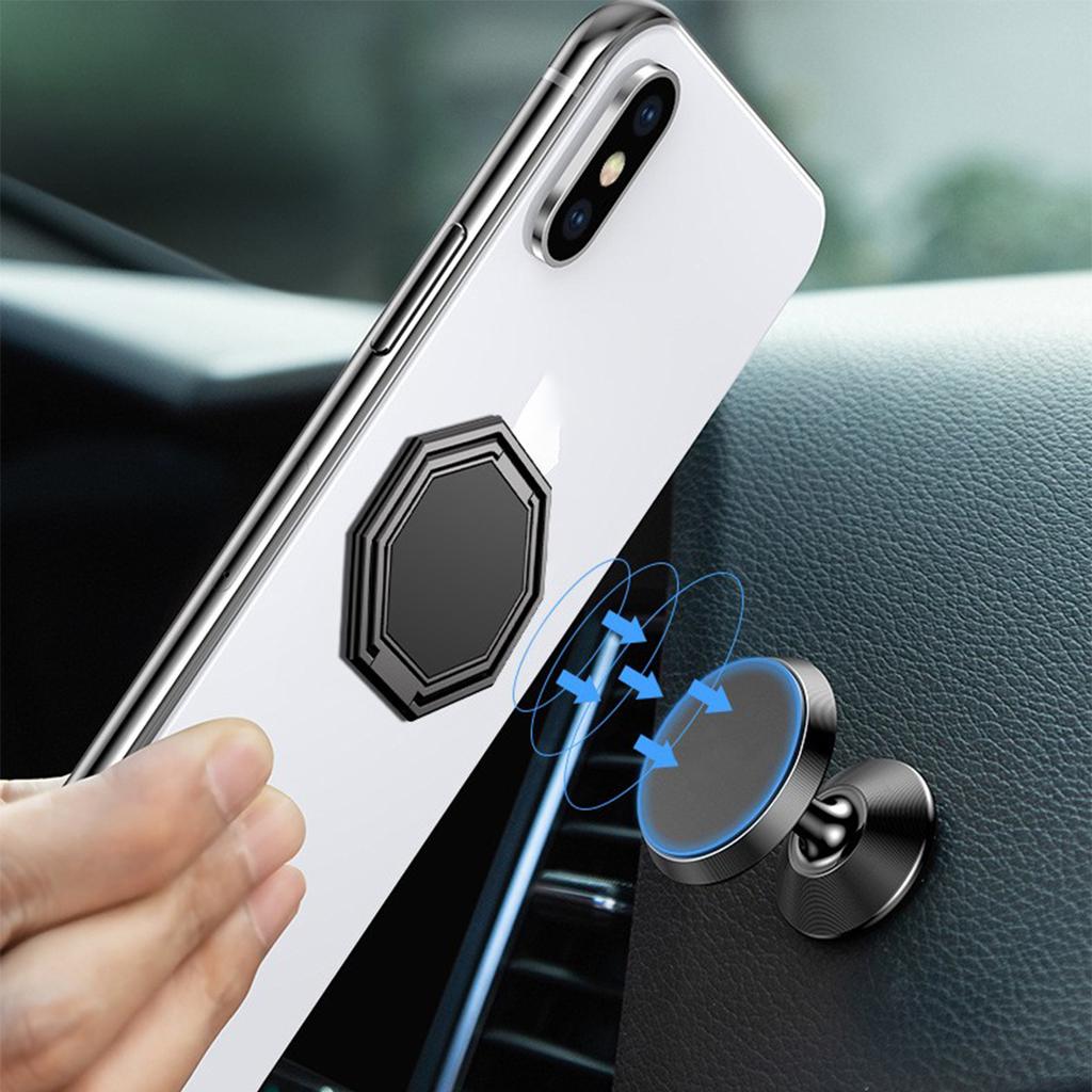 360° Otočný Skladací Stojan na Mobilný Telefón Ultra Tenký Krúžkový Stojan na Mobilný Telefón Viacuholníkový Prenosný Stolový Klebetný Kovový Stojan
