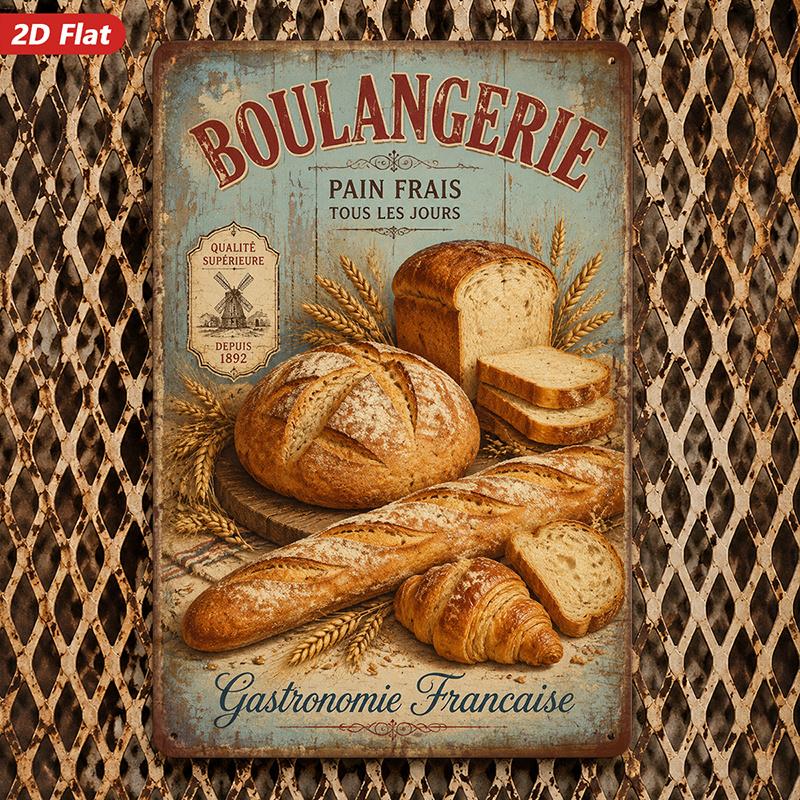 Boulangerie Metal Sign 8x12 Inch French Bakery Decor