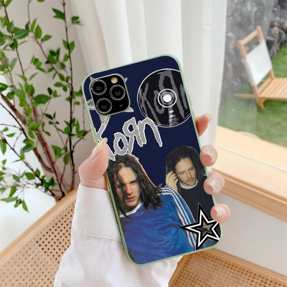 

K-korn Music Hot Band Phone Case For IPhone 14 11 12 13 Mini Pro Xs Max 8 7 6 6S Plus X XR Solid Candy Color Case iphone 12 mini
