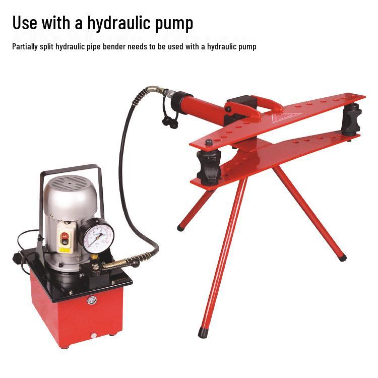 Electric Hydraulic Pipe Bending Machine for 1-4 inch Seamless, Galvanized, Steel & Split Pipes (Manual SWG)