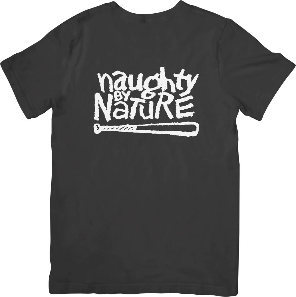 Naughty by Nature Music Unisex Střih pro muže a ženy Kvalitní bavlněné tričko Černé