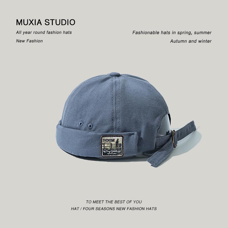 

Korean Style Brimless Melon Cap: Men s Hip Hop Street Trend Sailor Hat One Size