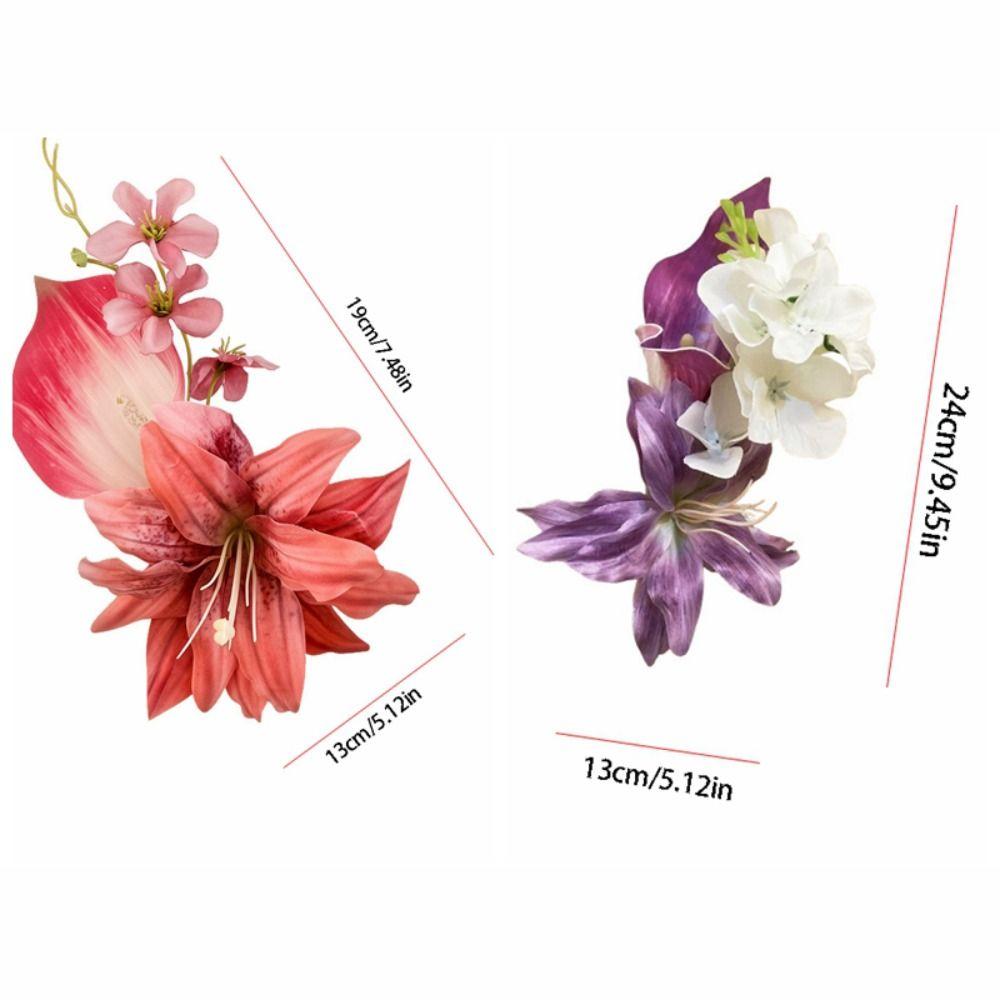 Elegant Pearl Flower Hairpin Colorful Ancient Style Hanfu Hair Accessories Headpieces Side Clip Chinese Style Hair Clip Girls