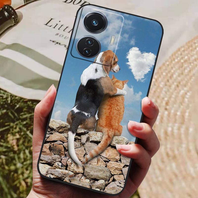 Etui dla vivo T1 4G VivoT1 V2153 Miękkie Silikonowe Etui na Tył z TPU dla vivo T1 44W Etui na Telefon Snapdragon 680 Ochronne Modne Coque