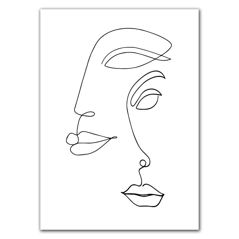Nordic Minimalist Figures Line Art Sexy Woman Wall Canvas Painting Girls Drawing Posters And Prints Decor For Living Room HD0095