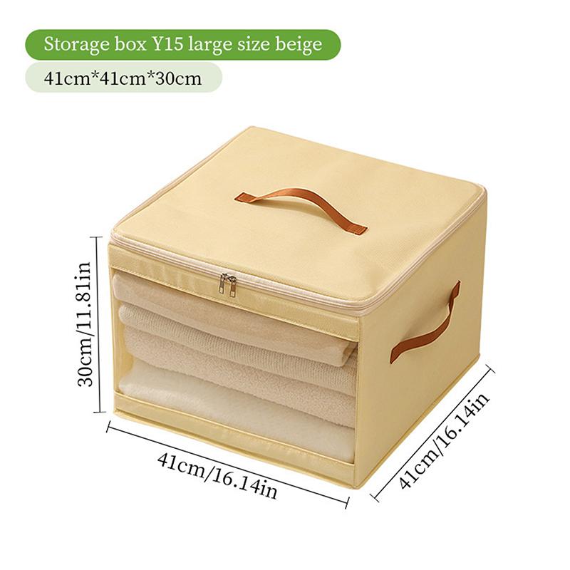 Large Capacity Transparent Waterproof And Dustproof Clothing Storage Box, Foldable And Portable Bedroom Organizer.