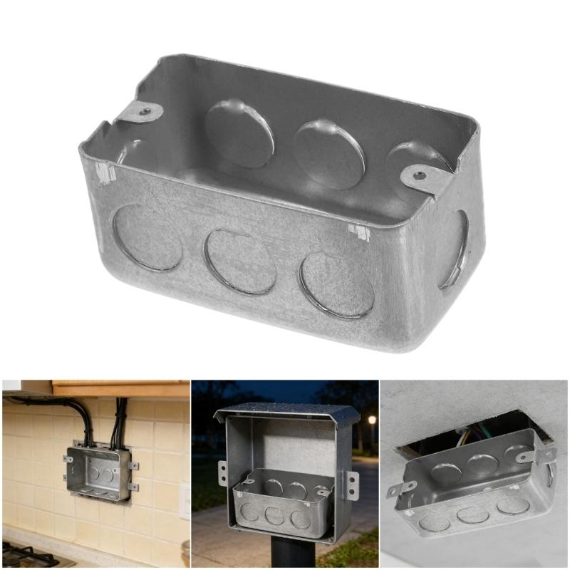 US Standard Metal Outlet Box with Galvanized Irons Construction Precise 81mm Screw Spacing and Corrosion Resistance