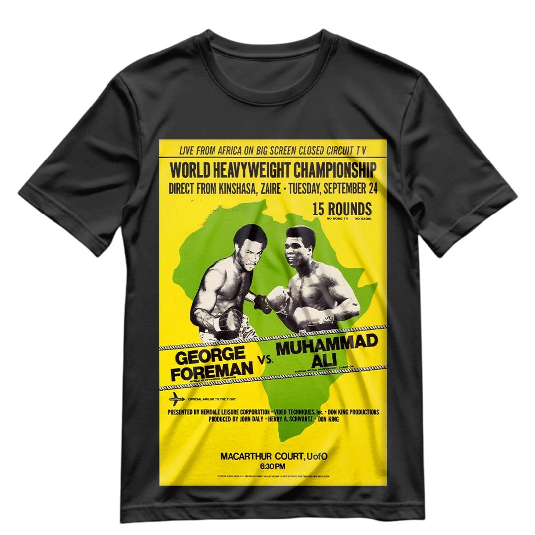 George Foreman T Shirt The Rumble In The Jungle Fight Poster Shirt S-XXXL XL