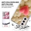 Furry Heart Phone Case For Samsung Galaxy S25 Edge S24 S23 FE S21 S20 S10 Plus S22 S26 Ultra Cover Clear Cases TPU Capa Shell Co