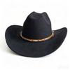 Western Vegan Suede Hat Cowboy Hat Jazz Panama Hat Unisex Women'S Hat Wide Brim Cowboy Hat Women'S Hat Chapu Cowboy