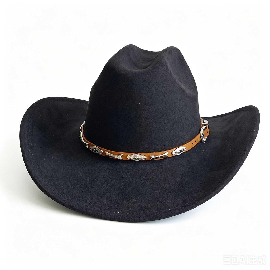 Western Vegan Suede Hat Cowboy Hat Jazz Panama Hat Unisex Women'S Hat Wide Brim Cowboy Hat Women'S Hat Chapu Cowboy